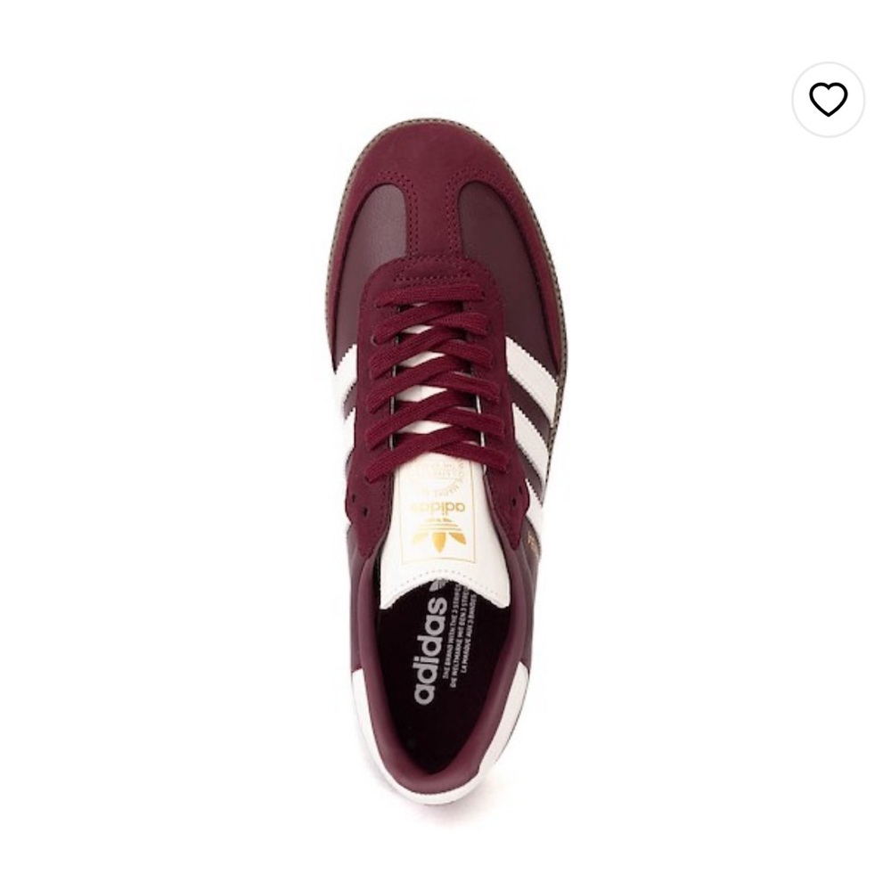 Burgundy/Maroon Adidas Sambas - Picture 3 of 8
